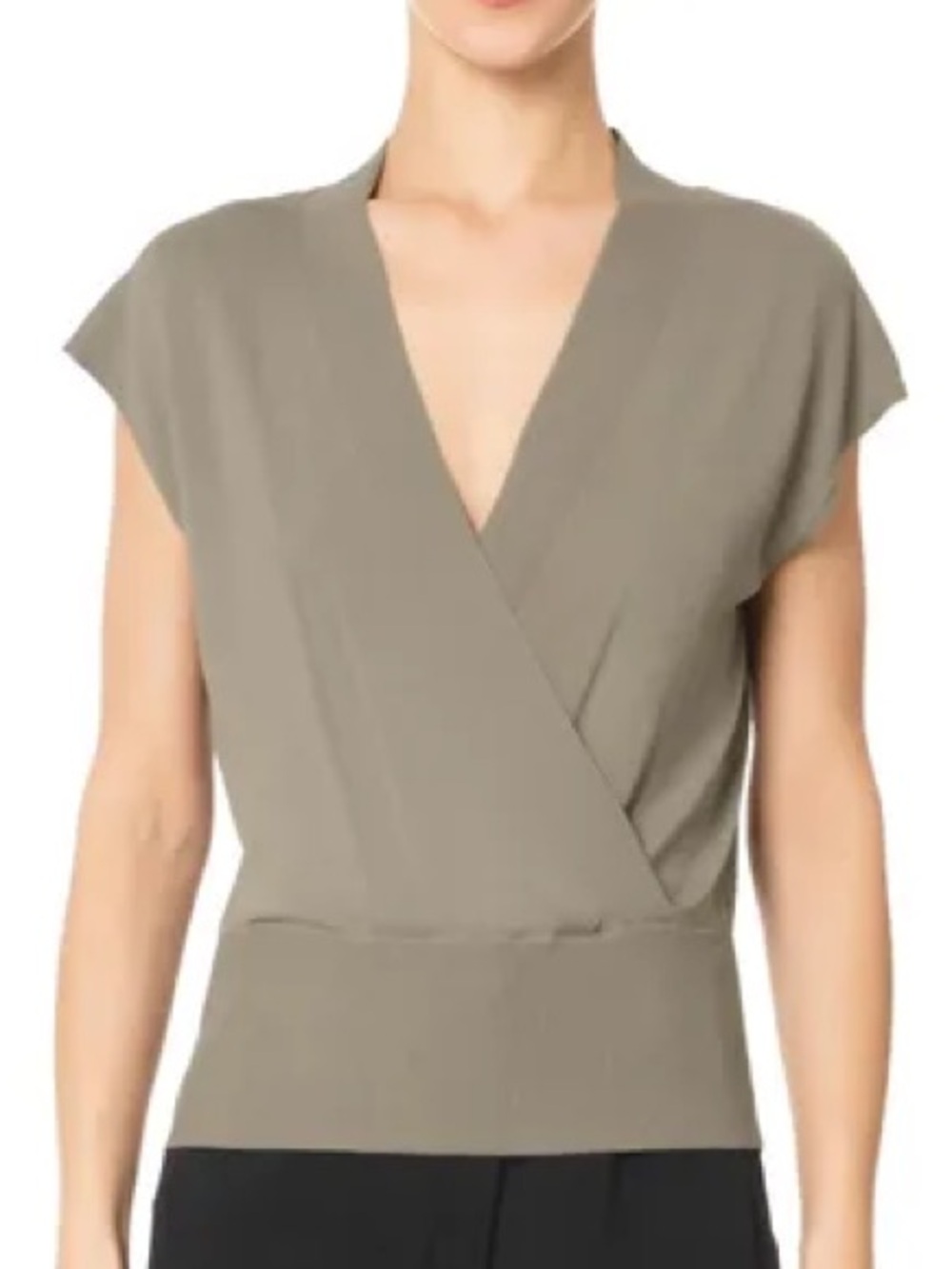 MM Lafleur New York The Dani Top Viridian Wrap-Style V-Neck Blouse Medium